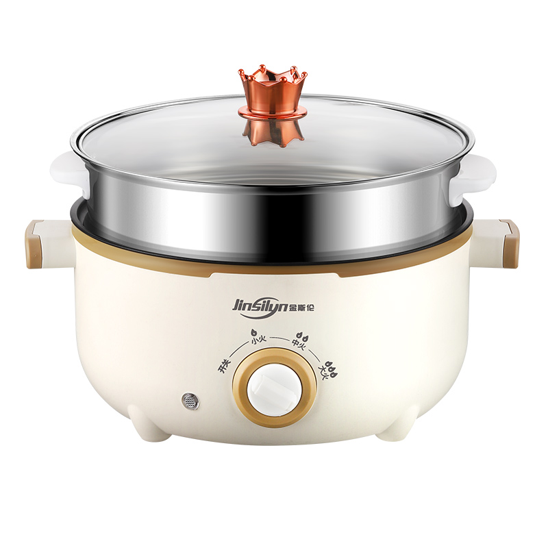 电炒锅多功能家用宿舍电火锅煮面锅寝室迷你煲汤煎炒蒸煮一体锅