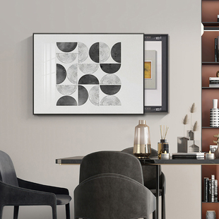 电表箱画装饰画现代简约极简抽象遮挡配电箱液压式进门饭厅墙挂画