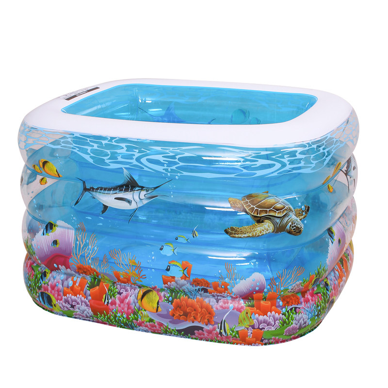 婴儿游泳池室内透明充气幼儿小孩儿童加厚新生宝宝游泳桶家用折叠