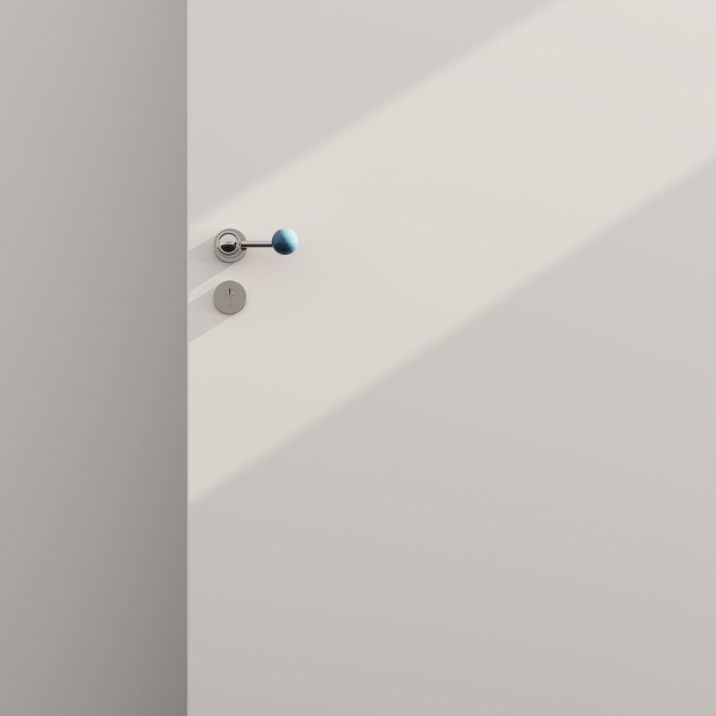 莫兰法式极简球形门把手银白色磁吸静音复古实木家用房门锁