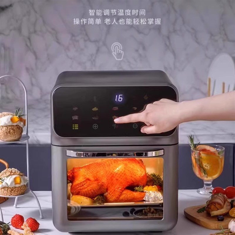 夏新免翻面空气炸锅大容量可视全自动家用无油型电烤箱双层电烤炉