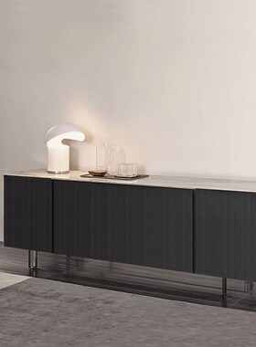 意大利天然大理石餐具柜现代极简主义客厅通道入口柜茶储物柜