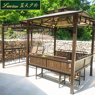 户外凉亭葡萄架遮雨棚别墅庭院花园休闲亭子露台楼顶露台乘凉棚