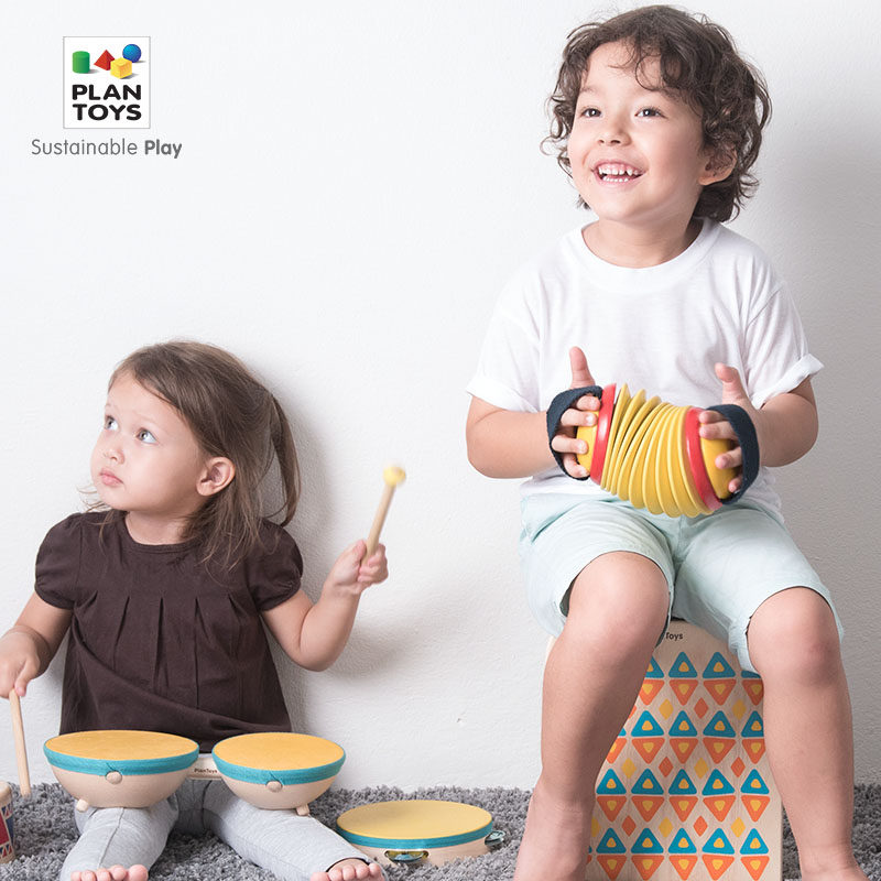 plantoys儿童木制手风琴玩具音乐启蒙宝宝模仿过家家礼物6401