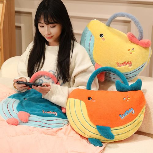 抱枕被子两用毯子二合一办公室靠垫折叠车用午睡枕头沙发汽车靠枕