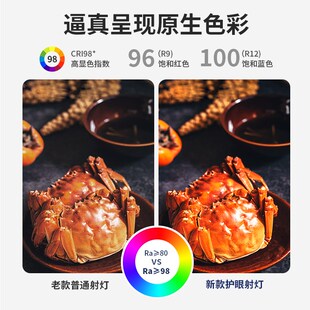 明装射灯双头三头防眩家用客厅无主灯筒灯斗胆灯已接入米家APP