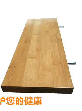 定制隔板墙壁置物架一字原木搁板书架实木板墙上桌面厨房壁挂架竹