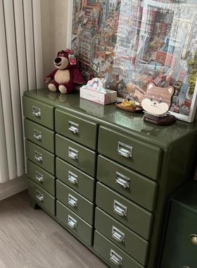 日式复古铁皮柜金属抽屉柜环保餐边柜收纳柜网红ins装饰dulton