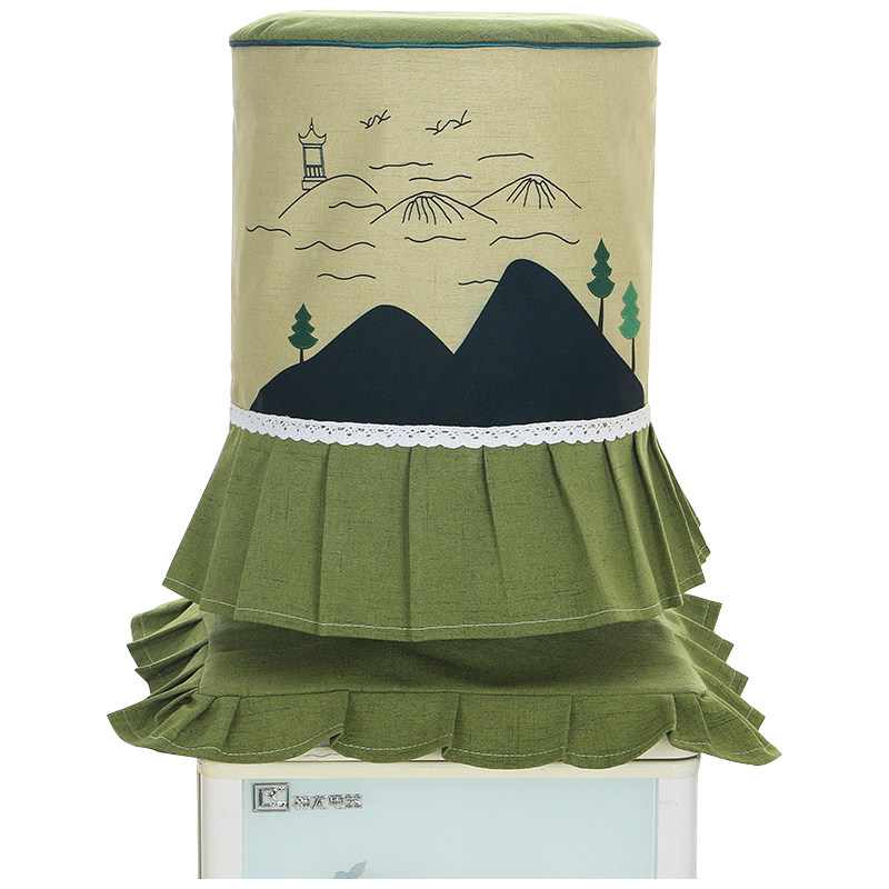 卡通饮水机件韩式时尚新布艺饮水桶防尘罩田园饮水机罩