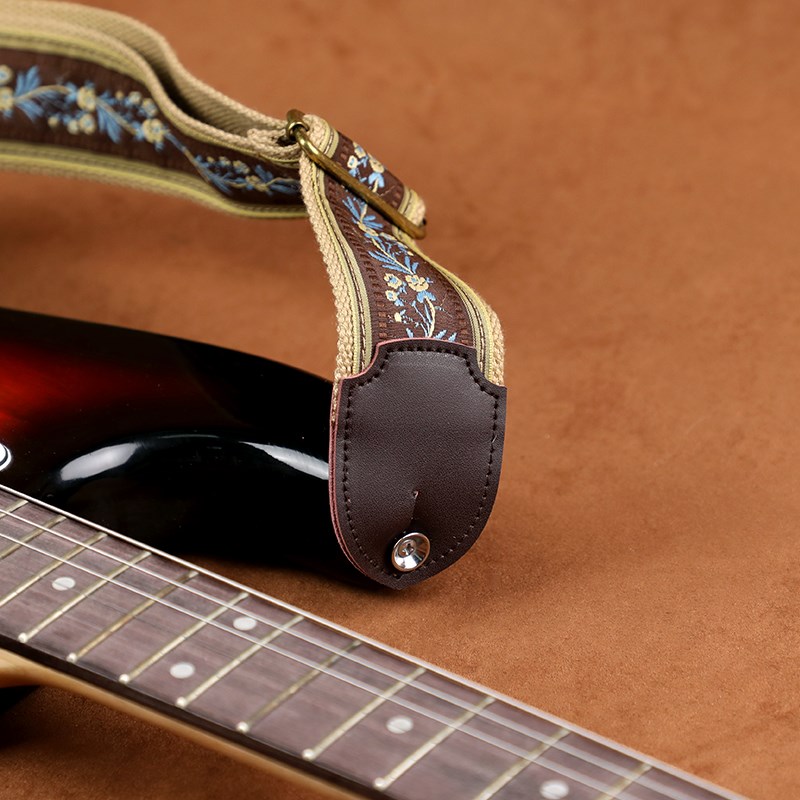 牛皮咖色手工制作吉他背带电吉他肩带贝斯民谣木吉他通用斜挎带