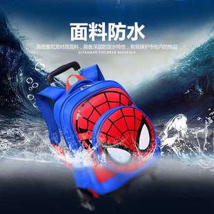 儿童拉杆书包一年级男孩小学生三至六年级大容量卡通蜘蛛侠背包