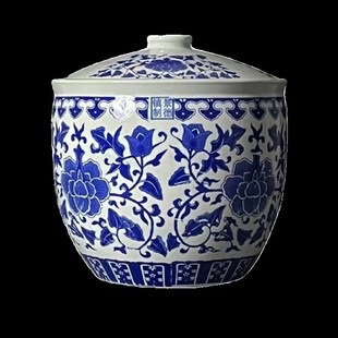 陶瓷米缸装 热猪油罐带盖做糯米酒醪糟腌菜泡菜水缸超大号带盖坛子