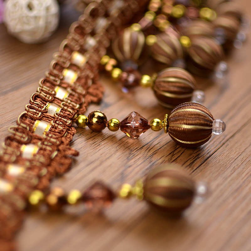 窗帘牛筋珠子花边s 垂感热卖灯罩欧式花边帘头