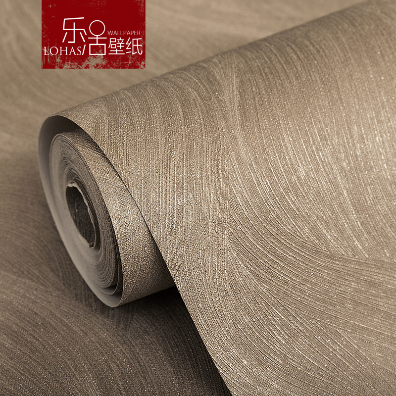 北欧现代简约棕咖色波浪纹墙纸卧室客厅电视M背景壁纸肌理感非自