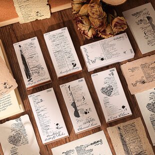 ZABC印章 岁月诗集系列 复古手账DIY素材装饰印画单枚入6款选