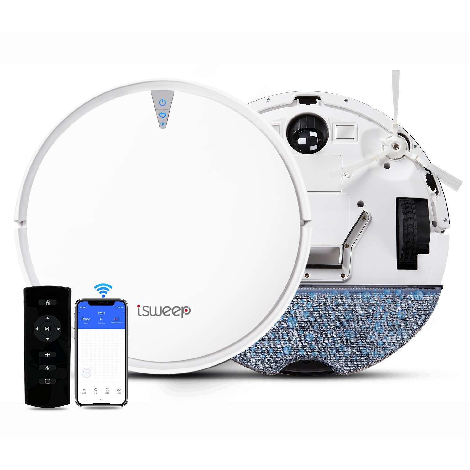 ISWEEP X5 高频振动电控拖地 APP智控 扫吸拖一体 扫地机器人