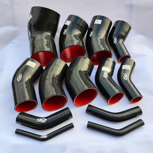 汽车改装硅胶管耐高温高压45度变径弯头涡轮增压器中冷器软管水管