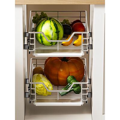 浅拉篮350 400深拉篮500 600橱柜450果蔬菜拉篮650放菜篮550定制