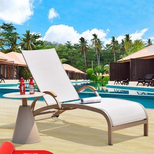 精欧户外泳池躺椅阳台庭院休闲防水防晒室外露天游沙滩椅户外躺床