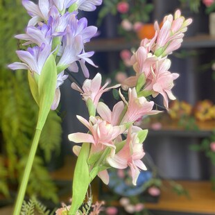 重瓣晚香玉仿真花玉簪花家居插花玄关造景装饰摆设花婚庆白色花枝