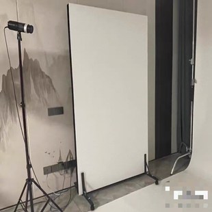 摄影米菠萝泡沫板底座实心不锈钢金属拍照反光板便携静音滑轮支架