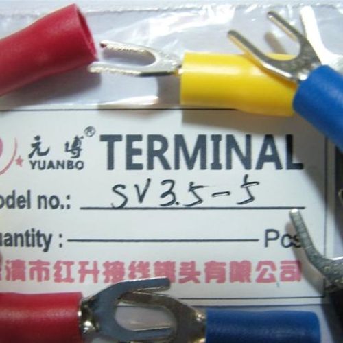 SV3.5-5 叉形绝缘端子 500只/包 叉形接线端子 紫铜国标1MM
