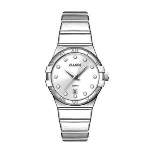 腕表小巧女款手表工厂品牌歌浪迪女士轻奢日历钢带女表