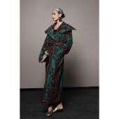 芈莱尤优——新款 6304 夜棠浮香 高级感提花风衣F25