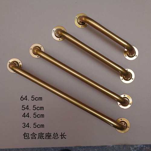 工业风金色水管门把手覆古铁艺水管拉手门把手木门整体橱柜门把手