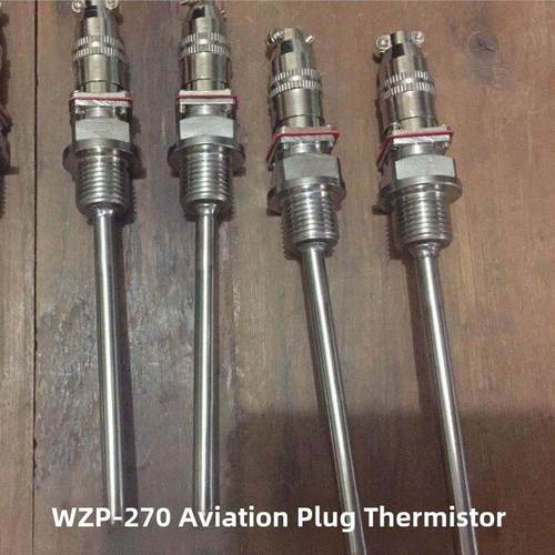 Wzp-270航空插头型Pt100热阻M16螺纹温度传感器温度测量插头热电