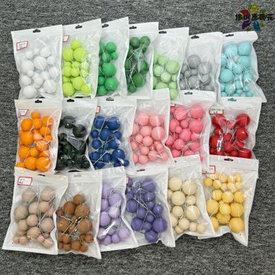 彩球蛋糕款个装跨境圆球装饰插牌混摆件马卡龙20磨砂尺寸蛋糕泡沫