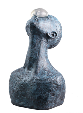 大堂客厅摆设蓝色抽象人物无脸男雕塑丑萌摆件大号落地办公桌好物