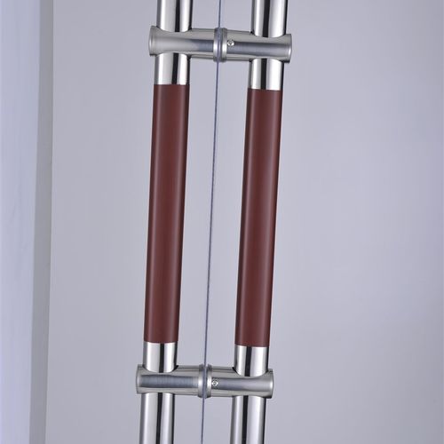 加厚玻璃门拉手木门把手不锈钢门大门等可调节扁木纹不锈钢大拉手