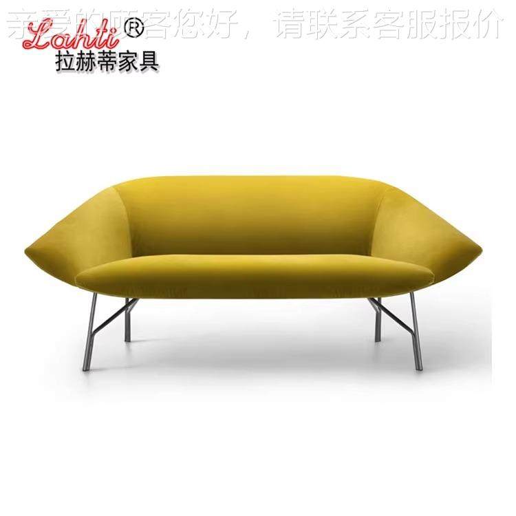 轻奢简设计师单=人休闲客厅卧椅极室双人沙发啡厅阳台懒人咖沙发