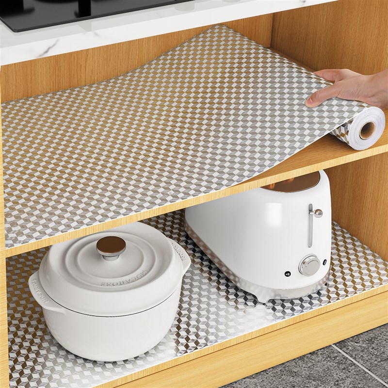 加厚橱柜防油防潮贴纸厨房碗柜子防水铝箔锡箔纸墙纸厨柜专用垫纸