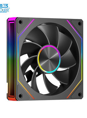 超频三（PCCOOLER）FG120镜刃风扇ARGB台式CPU电脑散热风扇