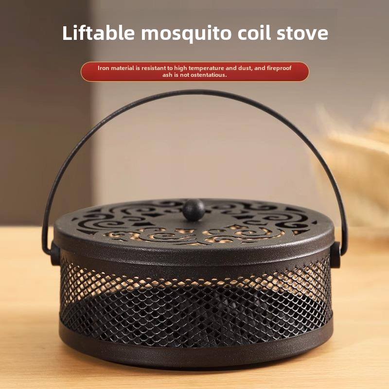 蚊香盘拖把、防烫防火蚊香盒、创意接灰放蚊香架家居、铁檀香蚊香