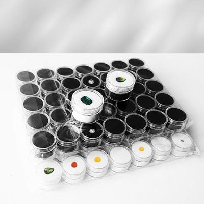 宝石裸石盒珠宝首饰盒亚克力塑料透明收纳展示样品珠子镜面戒面盒