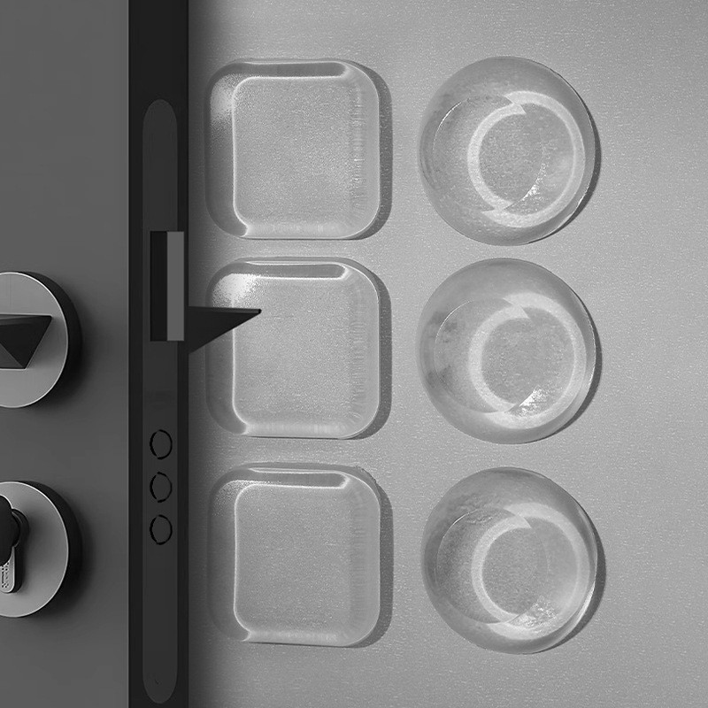 自粘门贴门把手防撞缓冲静音透明防水橱柜冰箱门后专用