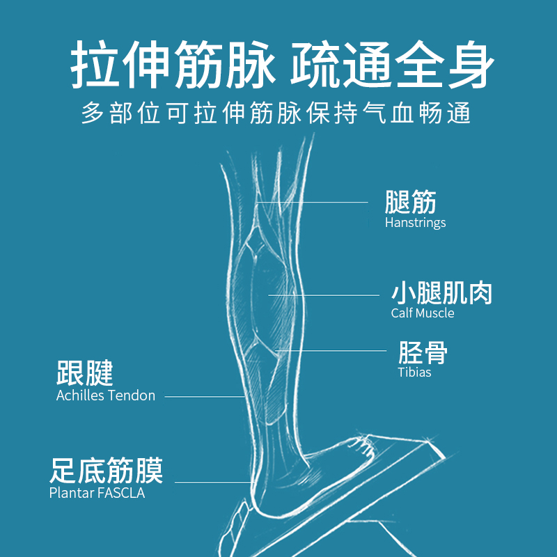 拉筋神器按摩健身压筋板家用斜踏板站立抻筋拉伸小腿斜.板折叠器