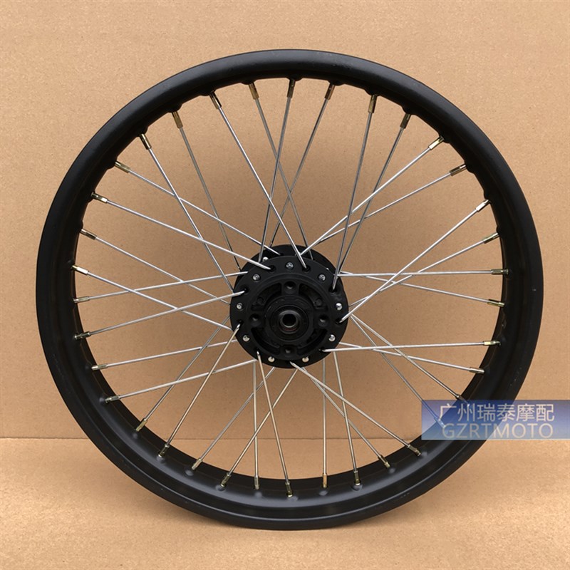 GN125轮毂钢丝前轮圈CG1x25复古改装轮圈加宽碟刹轮毂辐条钢丝轮