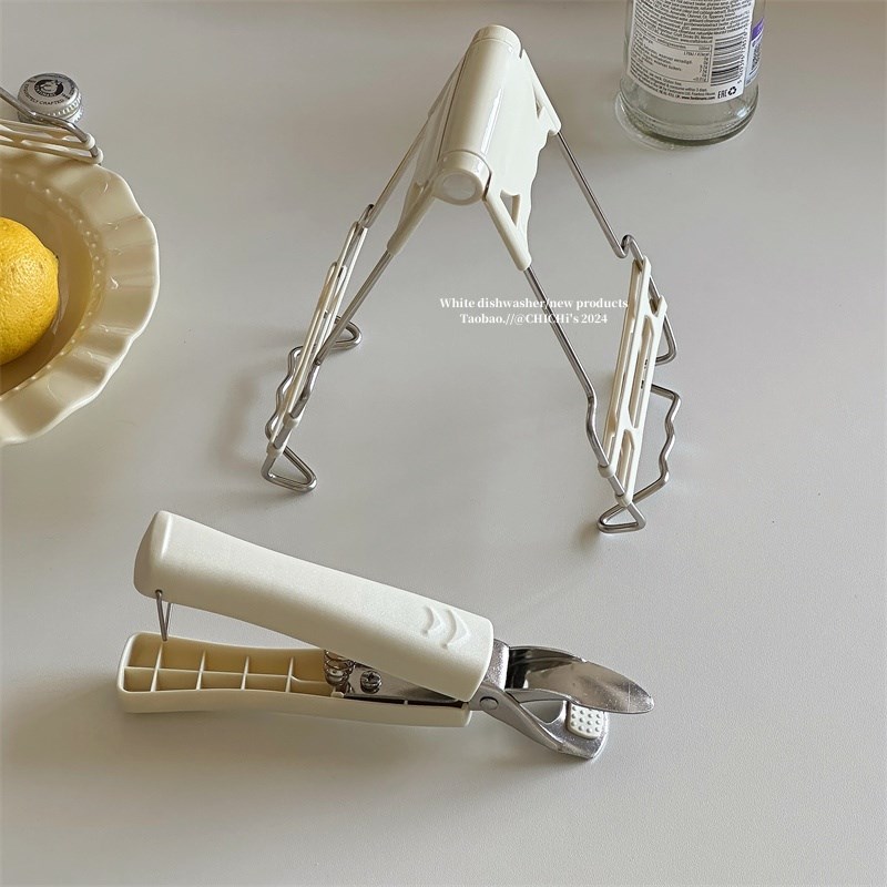 厨房实用小工具~不锈q钢硅胶防烫防滑碗盘提取夹微波炉蒸锅取碗器