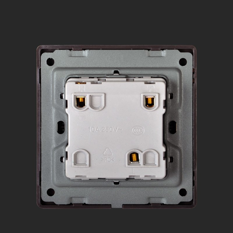 86型墙壁开关插座不锈钢超薄开关二位单I联2二开单控开关家用面板