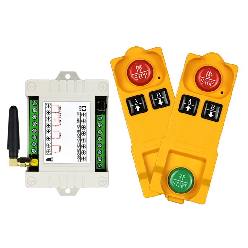 小工控12v-48V通用220v伏两2路3F0A水泵控制器推杆正反转遥控开关