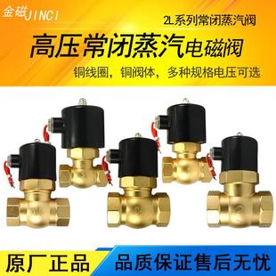 常闭先导活塞式 蒸汽电磁阀高压高温电磁阀4分6分1寸AC220VDC24V