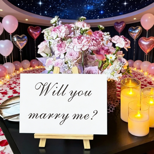 西餐氛围感布置装饰摆件情人节marry mekt板求婚表白字牌装扮用品