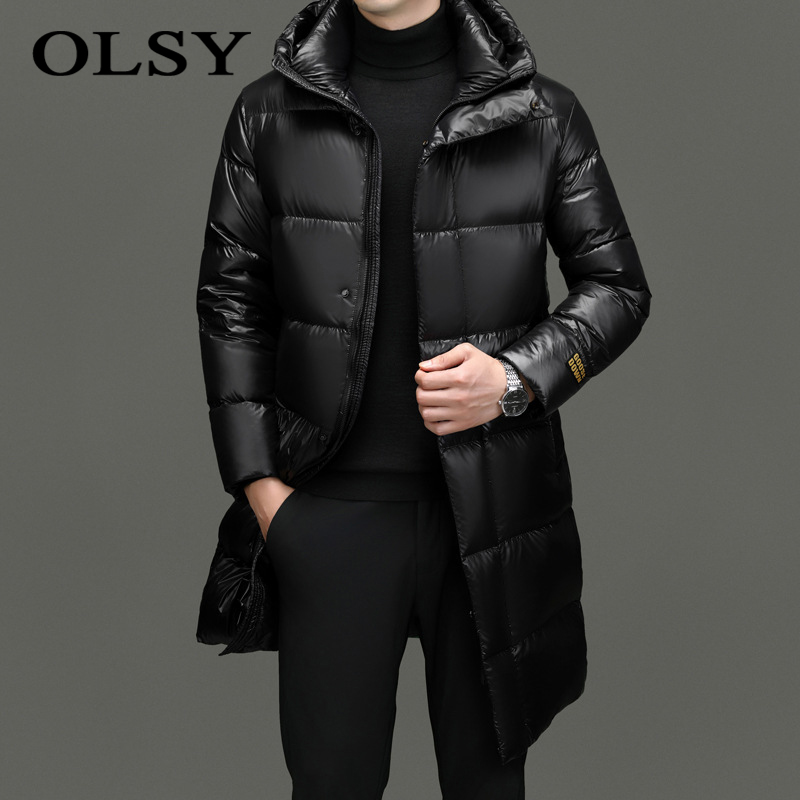 欧兰莎娅鹅绒羽绒服男冬季中长款