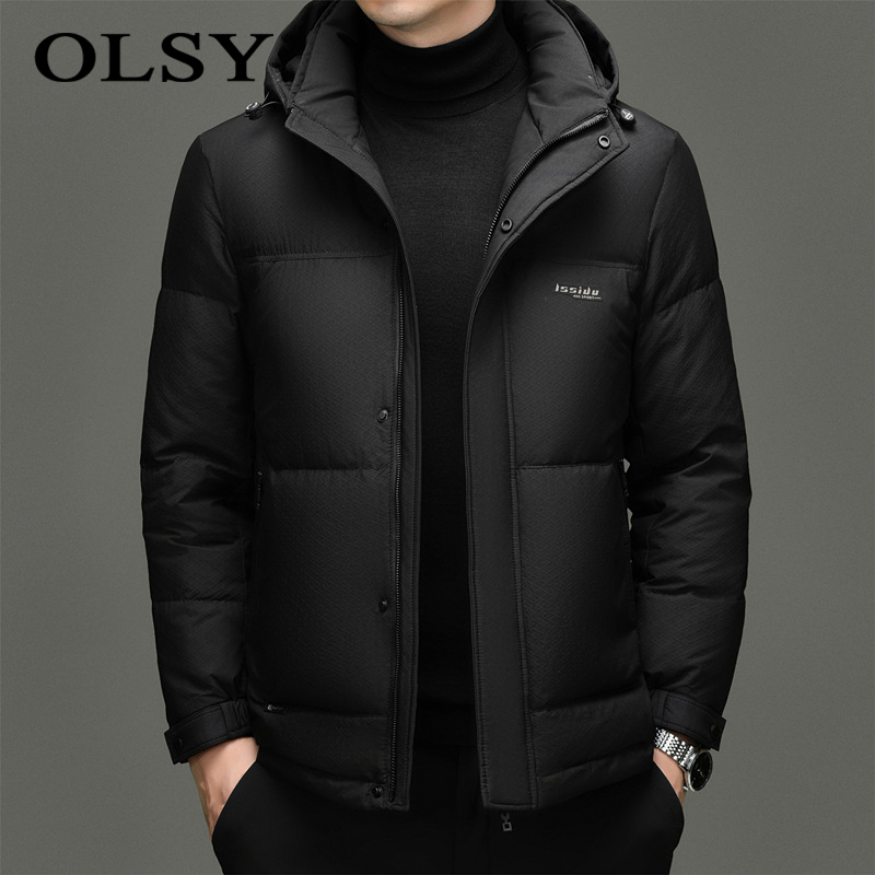 可拆卸短款新国标90白鸭绒羽绒服