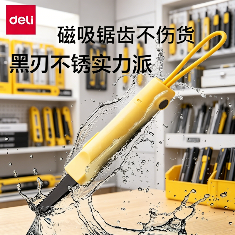 Nusign纽赛磁吸开箱器黑刃小刀多功能防割手美工刀便携伸缩迷你拆快递刀得力钥匙扣挂绳挂件旅游神器可上飞