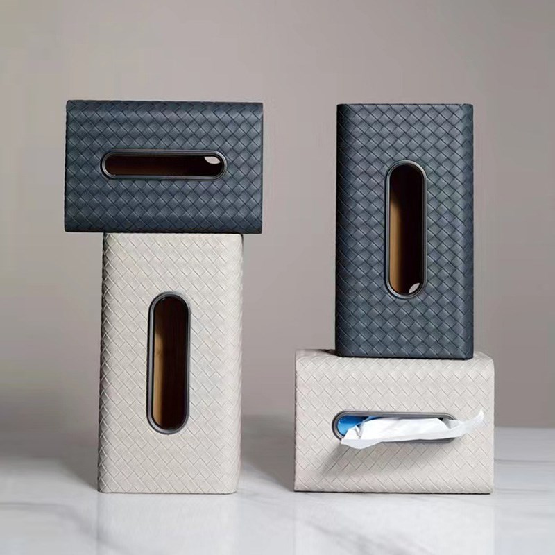 现代简约轻奢皮革纸巾盒奢华家用客厅茶几餐厅桌面抽纸收纳盒摆件